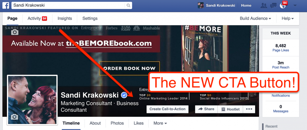 Facebook Call To Action Button
