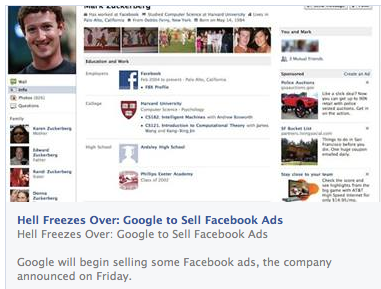 Google Sells Facebook Ads