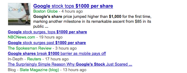 Google $1000 per share