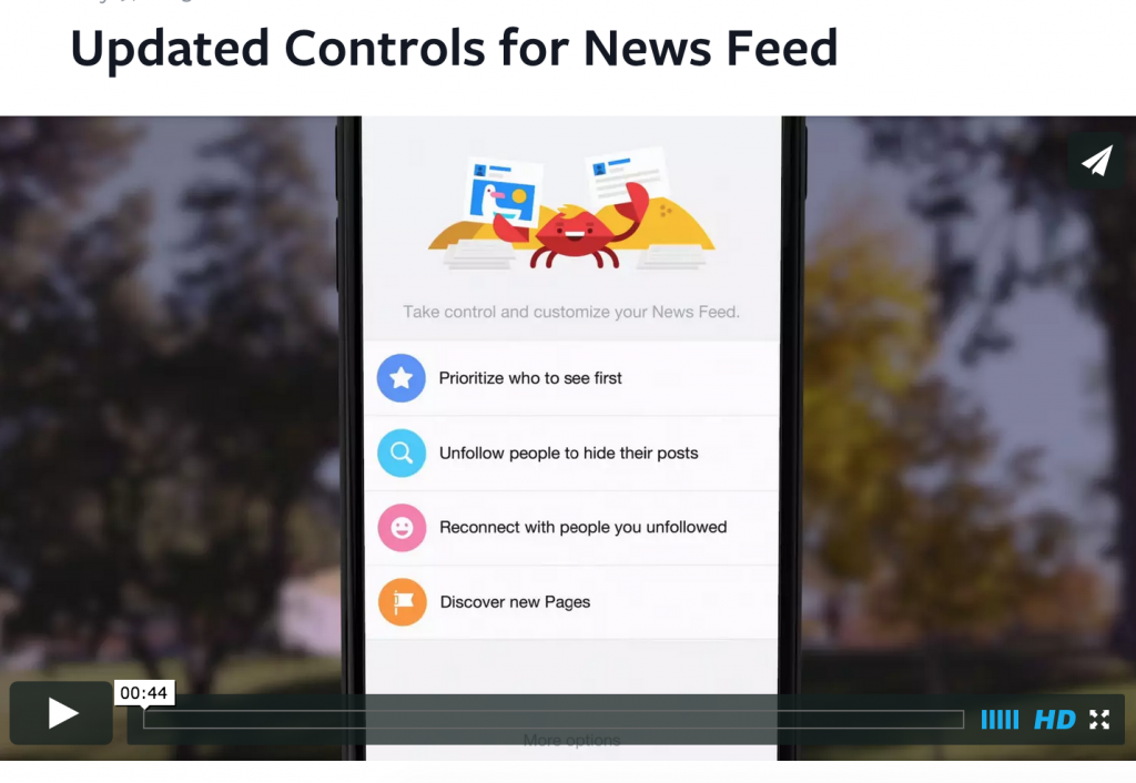 Facebook NewsFeed Changes