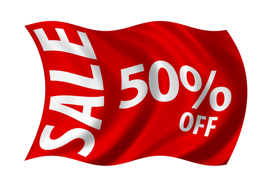 Sale 50% Off Flag