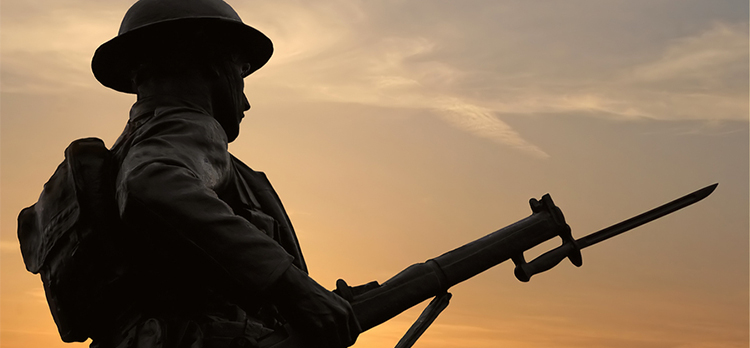 bigstock-The-silhouette-of-a-WW-soldie-26327360